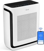 LEVOIT Air Purifiers for Home Large Room Up to 1875 Ft² with Washable Pre-Filter, AHAM VERIFIDE, Air Quality Monitor, HEPA Sleep Mode for Allergies, Pet Hair in Bedroom, Vital 200S-P, White