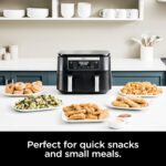 Ninja Foodi DZ090C 5-in-1, 6-qt. 2-Basket Air Fryer with DualZone Technology, Black