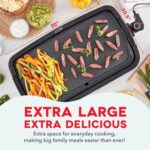 DASH Deluxe Everyday Electric Griddle with Dishwasher Safe Removable Nonstick Cooking Plate for Pancakes, Burgers, Eggs and more, Includes Drip Tray + Recipe Book, 20” x 10.5”, 1500-Watt - Black