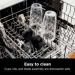 Ninja | Blender | Nutri Pro | Single Serve | For Smoothies, Salsa, Shakes and Frozen Drinks | Includes 2 Smoothie Cups & Lids | Crushes Ice, Fruit & Veggies |Silver | BN401