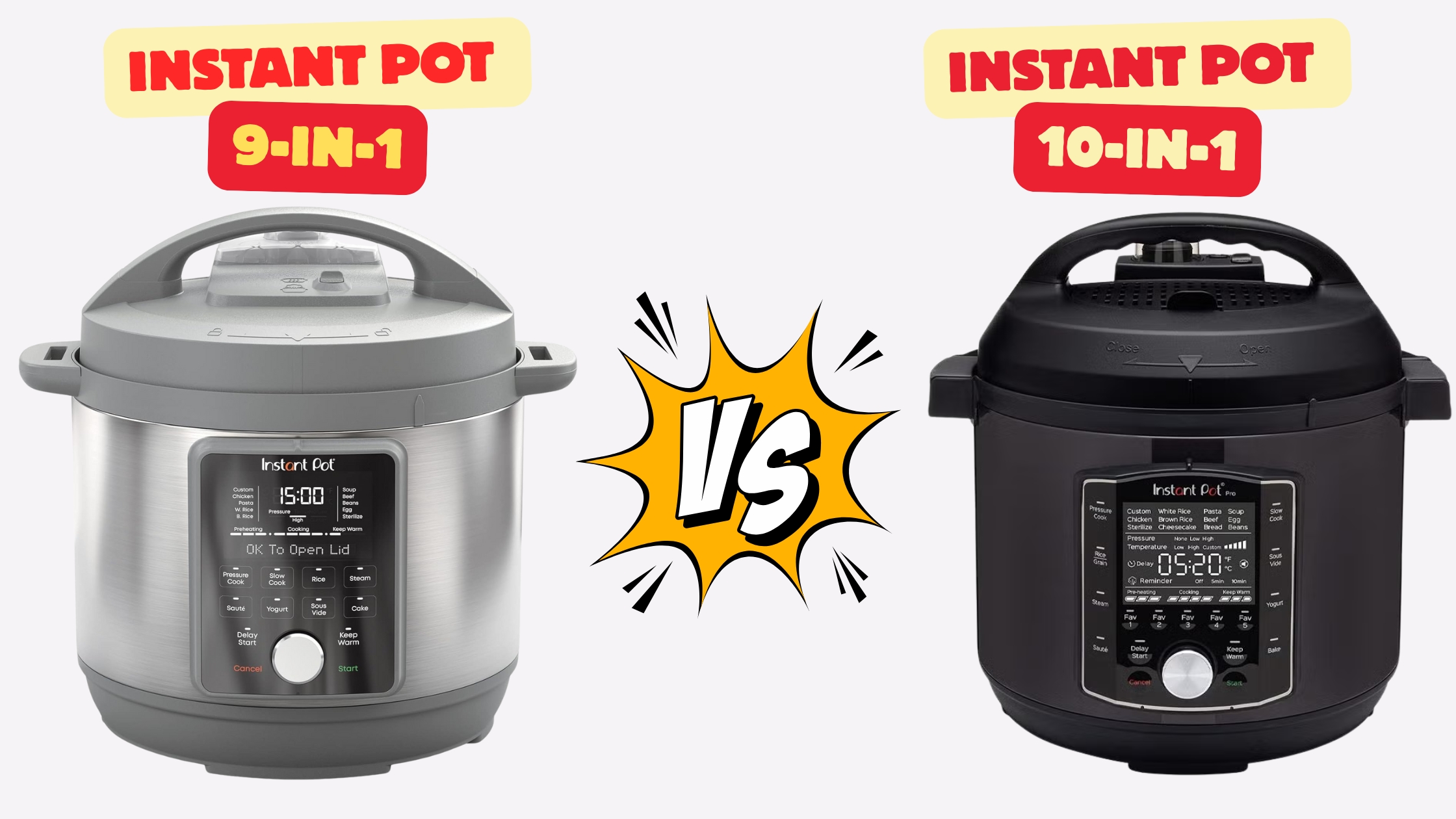 Instant pot 9 in 1 vs 10 in 1